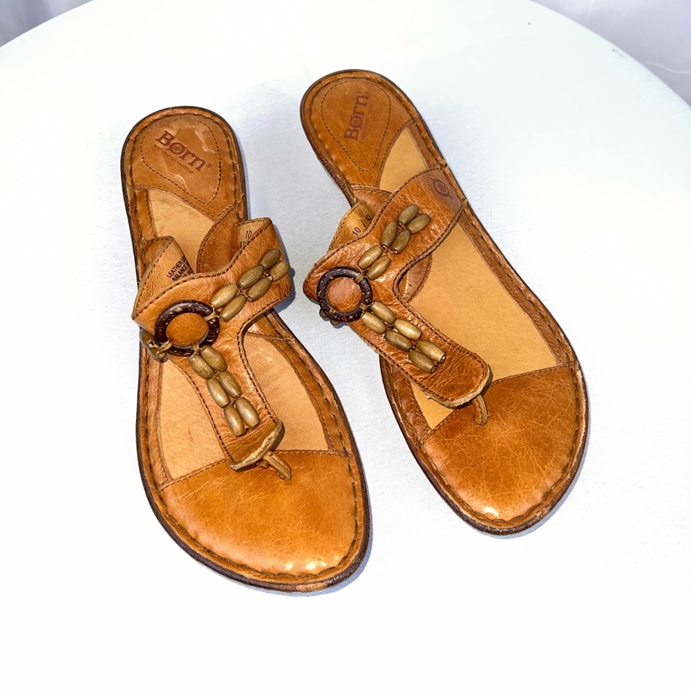 Born Women Leather Slip-on Sandals 10